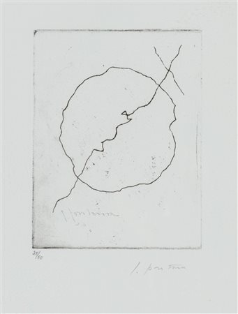 Lucio Fontana (Rosario 1899-Varese 1968)  - Concetto spaziale, 1956