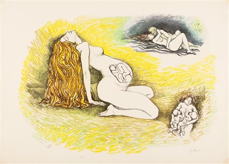 Renato Guttuso (Bagheria 1911-Roma 1987)  - Gemelli