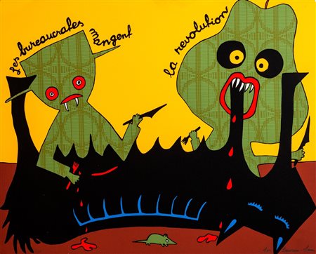 Lou Laurin-Lam (Svezia 1934-Azay-sur-Cher 2012)  - Due fogli