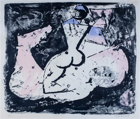 Marino Marini (Pistoia 1901-Viareggio 1980)  - Cavallo e cavaliere, 1965