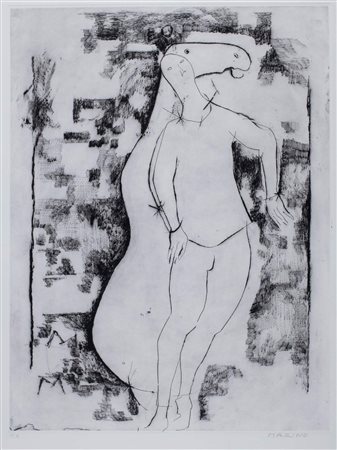 Marino Marini (Pistoia 1901-Viareggio 1980)  - La sorpresa, 1973