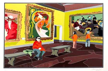 Ugo Nespolo (Mosso 1941)  - Al museo