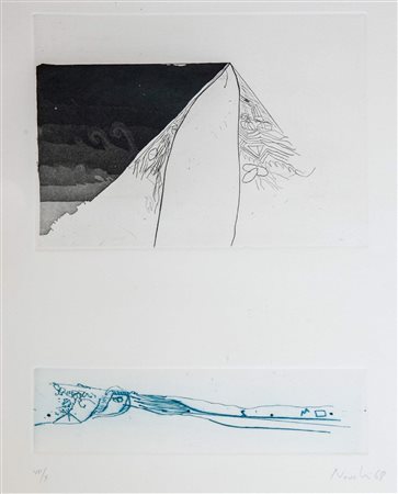 Gastone Novelli (Vienna 1925-Milano 1968)  - Senza titolo, 1968