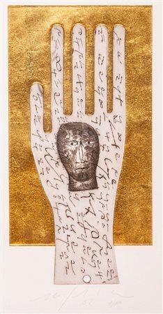 Mimmo Paladino (Paduli 1948)  - Senza titolo (Mano, Toro, Cane, Testa), 2002