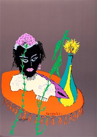 Antonietta Raphaël Mafai (Kaunas 1895-Roma 1975)  - Busto con fiore