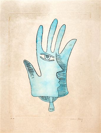 Man Ray (Philadelphia 1890-Parigi 1976)  - Main bleue, 1971
