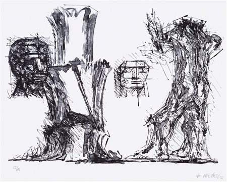 Fritz Wotruba (Vienna 1907-1975)  - Studio di figure