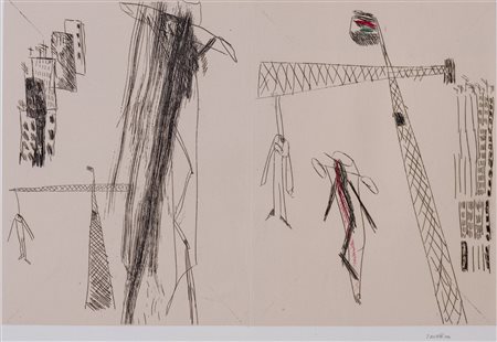 Cesare Zavattini (Luzzara 1902-Roma 1989)  - Composizione, 1975