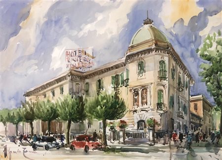 ALFREDO ZECCA (1917-1998) - Rimini - Hotel Villa Rosa - Riviera di Rimini