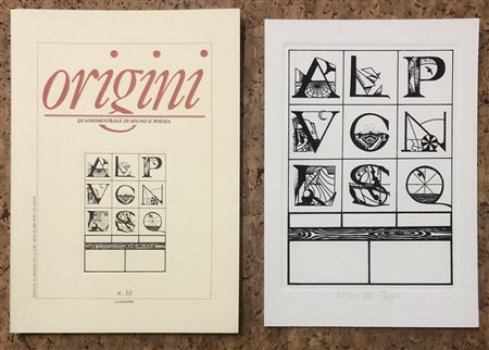 LIBRI D'ARTE CON OPERE ALL'INTERNO (LUCIO DEL PEZZO) - Origini. Quadrimestrale di-segno e poesia, 1990