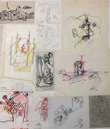 MARTINO DELEGO (1956) - Lotto unico di 10 opere