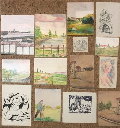 AUTORI VARI - Lotto unico di 14 opere