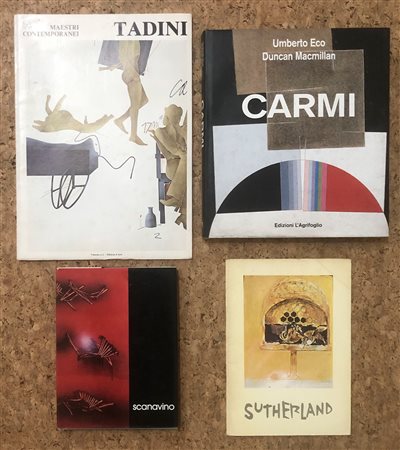ARTE DEL DOPOGUERRA (SCANAVINO, CARMI, TADINI E SUTHERLAND) - Lotto unico di 4 cataloghi