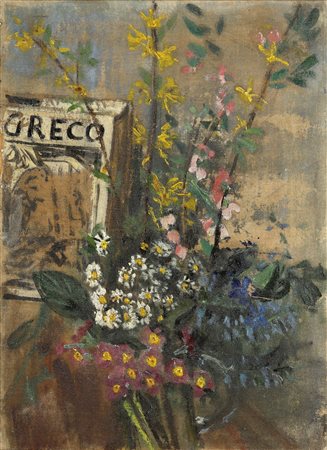 DE PISIS FILIPPO (1896 - 1956) Fiori con libro del Greco.