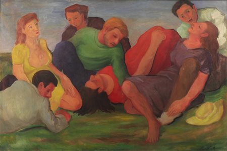 PURIFICATO DOMENICO (1915 - 1984) Scampagnata romana.