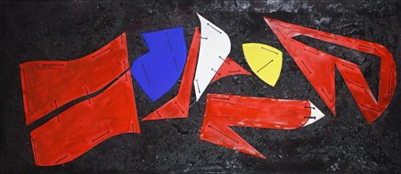 Dalila Crotti YES tecnica mista su tela, cm 48x111 sul retro: firma e data...