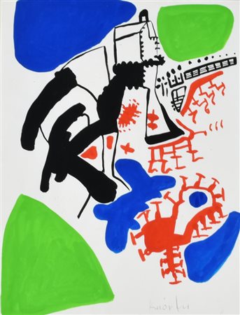 Claudio Knopfli SENZA TITOLO tecnica mista su carta, cm 35x25 firma