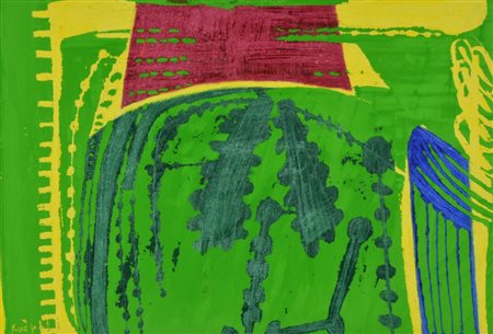 Claudio Knopfli SENZA TITOLO tecnica mista su carta, cm 25x35 firma