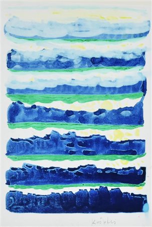 Claudio Knopfli SENZA TITOLO tecnica mista su carta, cm 35x25 firma