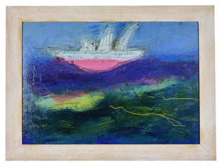 M. Venturini SENZA TITOLO olio su masonite, cm 35x50 firma