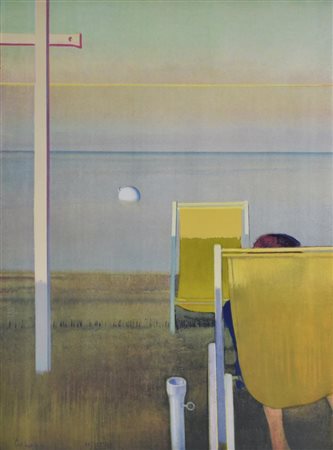 Leonardo Cremonini MARE serigrafia su carta, cm 80x60; es. 11/125 firma