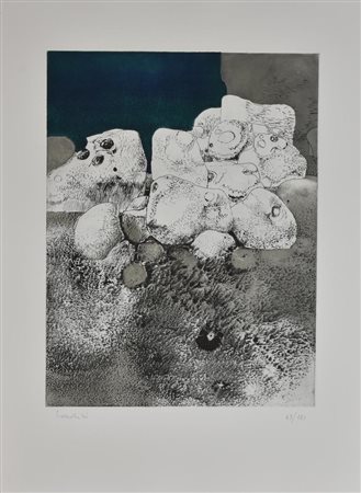 Leonardo Cremonini SENZA TITOLO incisione su carta, foglio cm 75x56, battuta...