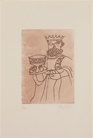 GENTILINI ALDO (1911 - 1982) Senza titolo. Incisione. Cm 31x21. P.A. a matita...