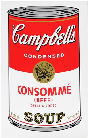 WARHOL ANDY (1928 - 1987) Campbell Soup. Serigrafia. Cm 58,5x88. Al retro...
