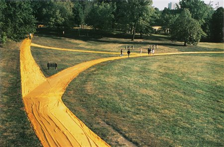 CHRISTO' & J. CLAUDE (n. 1935) Senza titolo. Serigrafia. Cm 95x64. Firma in...