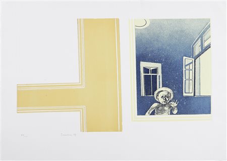 CREMONINI LEONARDO (1925 - 2010) Senza titolo. 1979. Serigrafia. Cm 70x50....