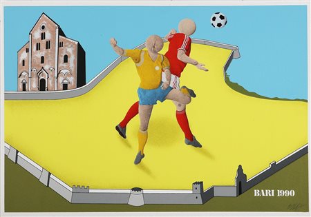 ANONIMO Senza titolo. Litografia. Cm 70x50. Misure disegno; cm 47,5x69. Firma...