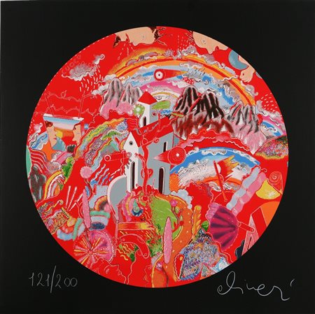 ALINARI LUCA (n. 1943) Dentro l'omino di burro. 2003. Serigrafia polimaterica...