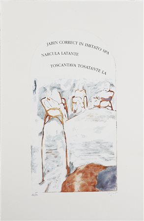 ISGRO' EMILIO (n. 1937) Senza titolo. Litografia. Cm 38x56. Tir. 16/70 in...