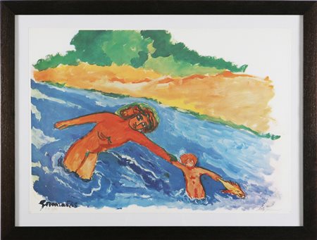 GERMANA' MIMMO (1944 - 1992) Senza titolo. 1985. Litografia su carta. Cm...