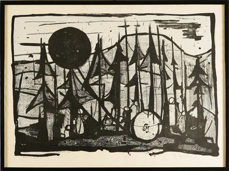 CASORATI FELICE (1883 - 1963) Senza titolo. Litografia. Cm 70x50. Tir. prova...