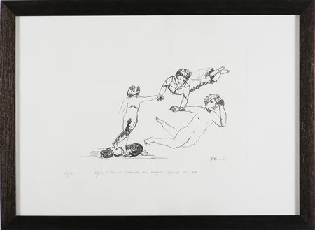 GERMANA' MIMMO (1944 - 1992) Senza titolo. Litografia. Cm 70x50. Tir. 16/90 a...