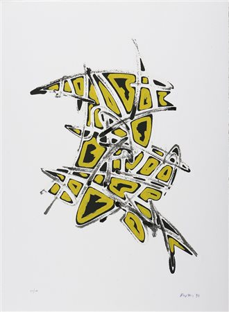 ASDRUBALI GIOVANNI (n. 1955) Senza titolo. 1992. Litografia. Cm 56x76. Tir....