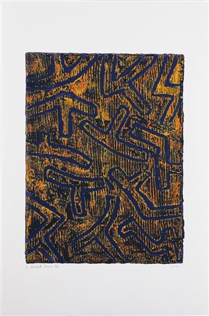 MARCHETTI ANGELO (1930 - 2000) Senza titolo. 1992. Litografia. Cm 40x60. Tir....