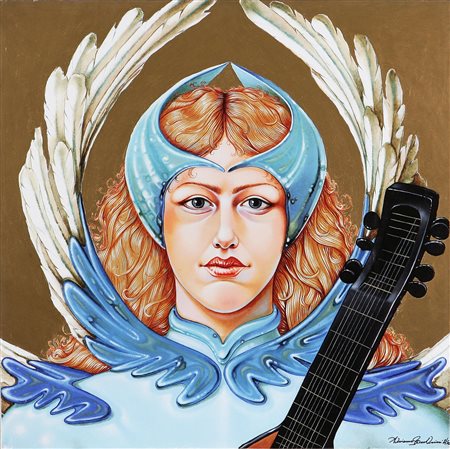 BULDRINI ADRIANO (n. 1969) Angelo della musica. Serigrafia. Cm 50x50. Tir. 2/50.