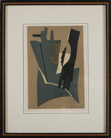MAGNELLI ALBERTO (1888 - 1971) Senza titolo. 1948. Litografia. Cm 38x48,5....