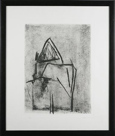 SANTOMASO GIUSEPPE (1907 - 1990) Senza titolo. 1989. Acquaforte. Cm 47x65....