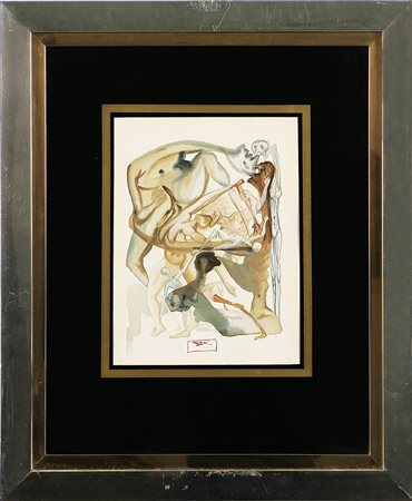 DALI' SALVADOR (1904 - 1989) Divine comedie: nel limbo scuro. Litografia. Cm...