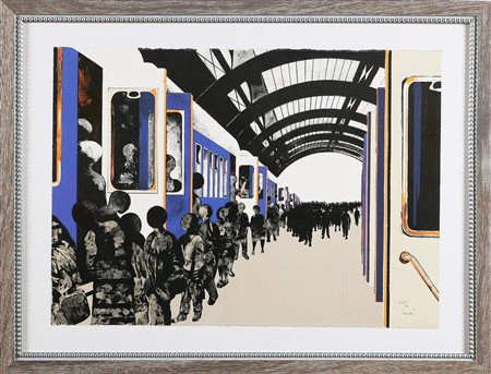 BOSCHI DINO (n. 1923) Senza titolo. Litografia. Cm 65,5x46,5. Tir. XVI/L a...