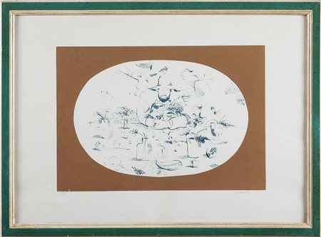 POSSENTI ANTONIO (n. 1933) Senza titolo. Litografia. Cm 49,5x34,5. Tir. 1/50...