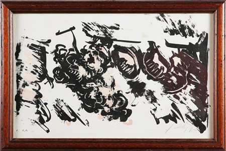 SCATIZZI SERGIO (1918 - 2009) Senza titolo. Litografia. Cm 50x30. Tir. P.A. a...