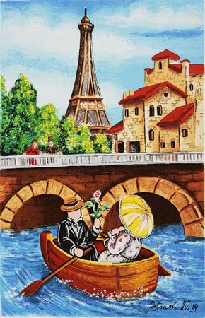 ULISSE (n. 1957) Sur La Seine. 2005. Retouchè. Cm 20x30. Opera inserita nella...