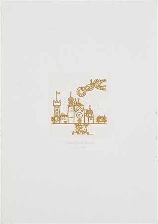 SOMARE' SANDRO (n. 1929) Senza titolo. Serigrafia. Cm 18x25. Tir. 41/70 a...