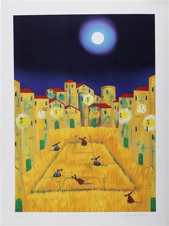 DA NORCIA PAOLO (n. 1953) Senza titolo. Litografia. Cm 80x60. Tir. LXXI/C in...