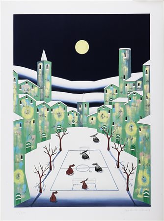 DA NORCIA PAOLO (n. 1953) Senza titolo. Litografia. Cm 80x60. Tir. 251/350 in...