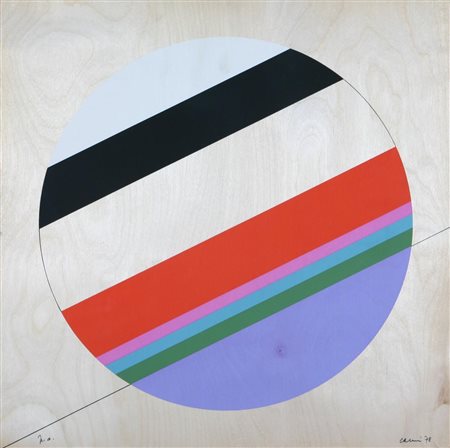 CARMI EUGENIO (n. 1920) Senza titolo. 1978. serigrafia a colori su betulla di...